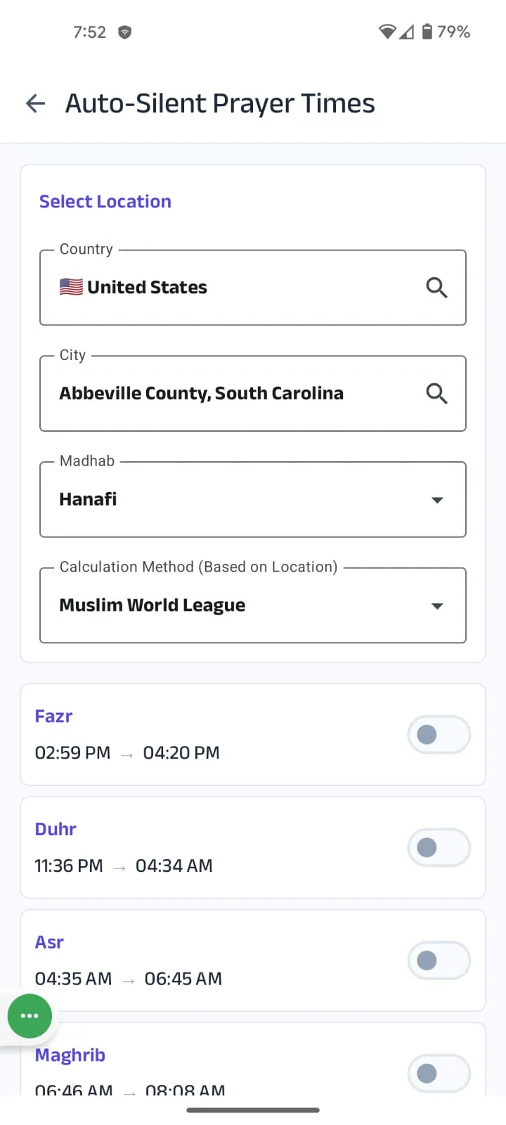 Kahf Guard Prayer Silence permission prompt — for battery optimization and notifications